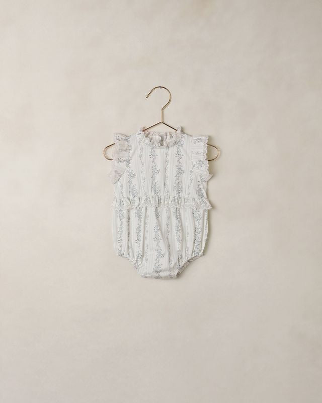 Alice Romper- French Floral Stripe