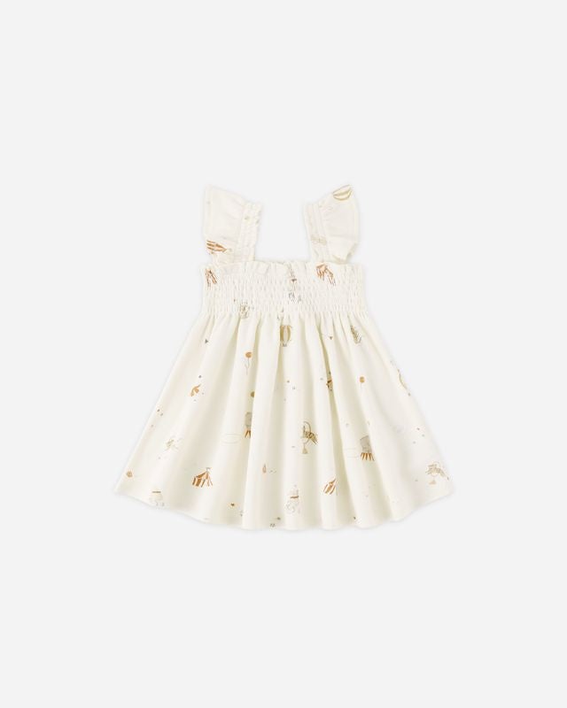 Smocked Jersey Dress- Carnival