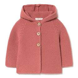 Knit Hooded Cardigan