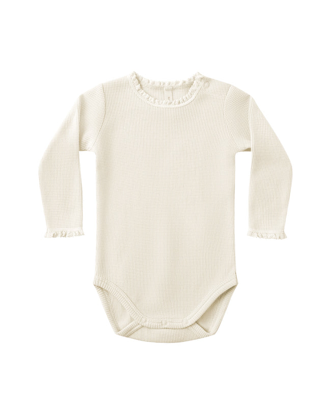 Waffle Long Sleeve Bodysuit w Skirted Bloomer Set