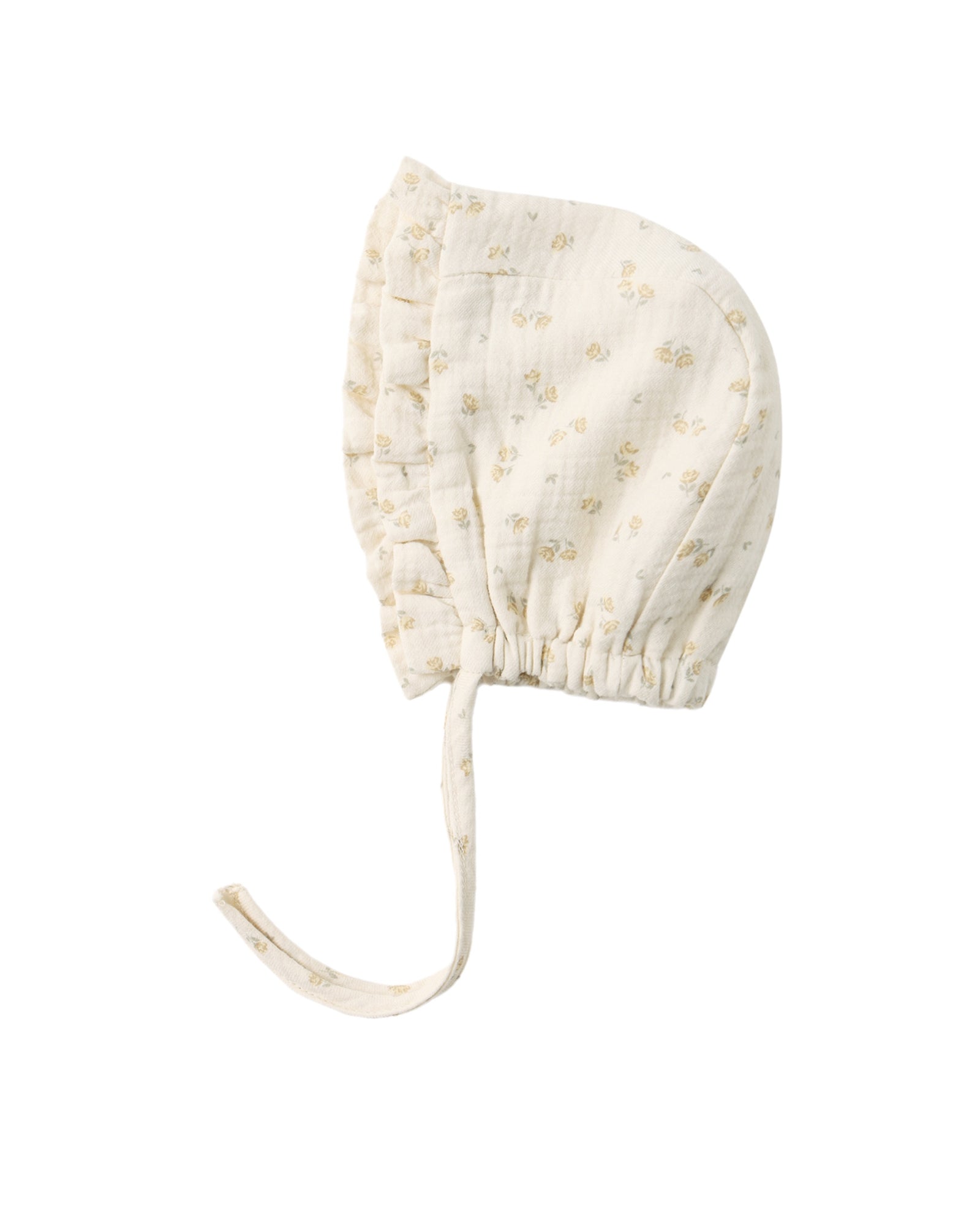 Woven Ruffle Bonnet - Golden Floral