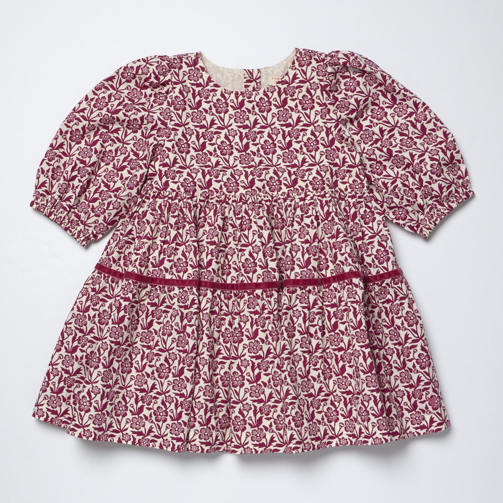 Maribelle Dress- Burgundy Floral