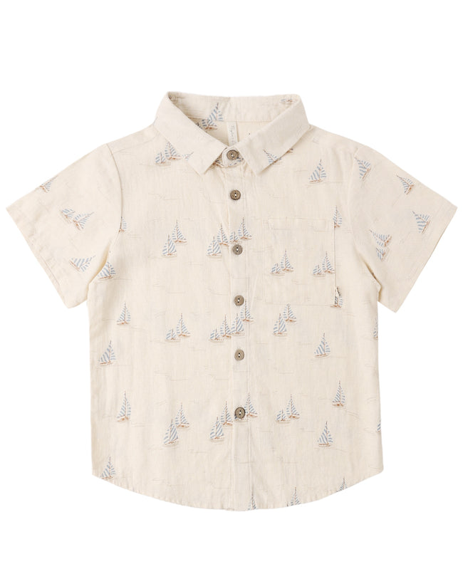 Collared Short Sleeve- Sail