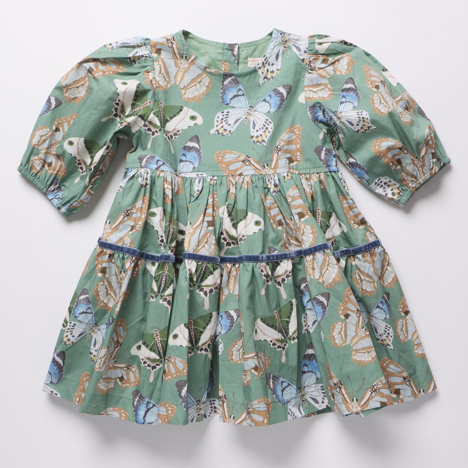 Maribelle Dress- Green Butterflies