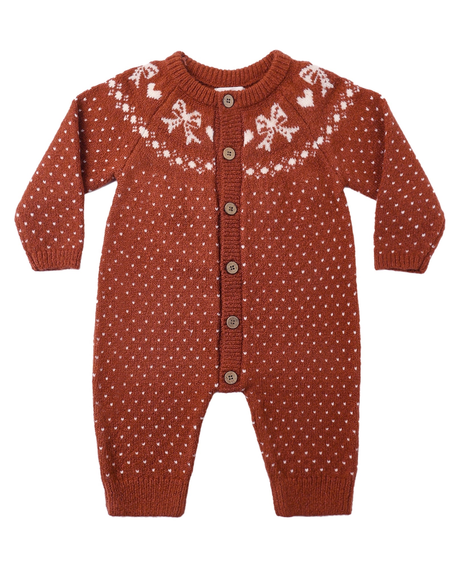 Fair Isle Romper- Ruby