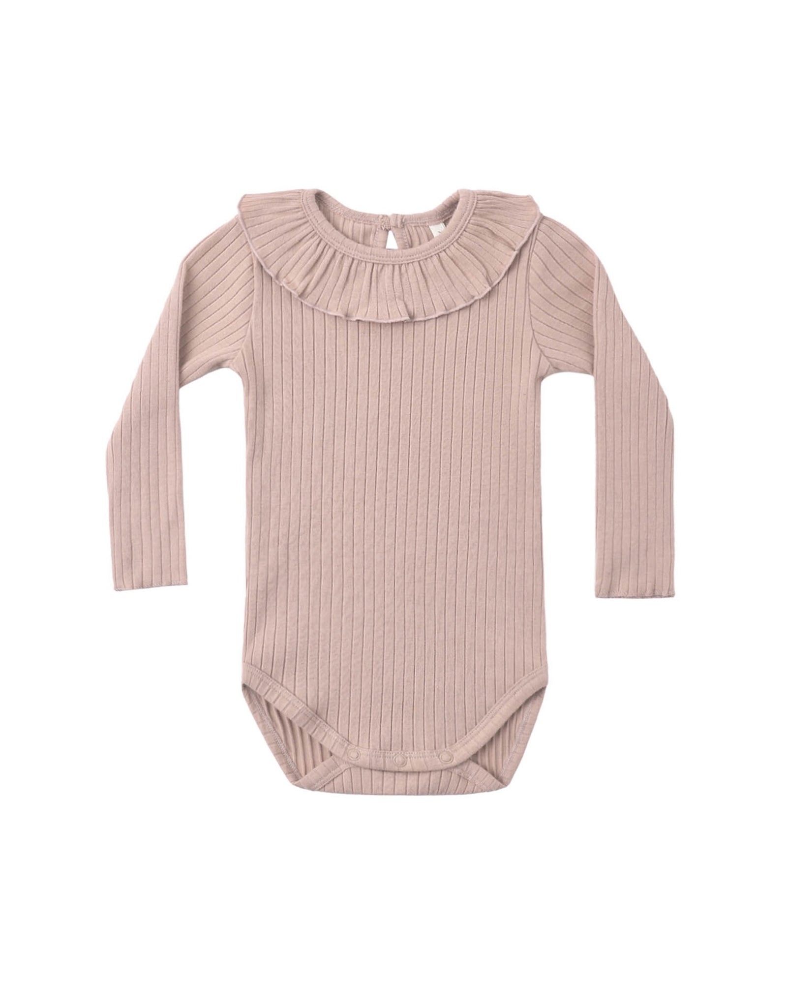 Ruffle Collar Bodysuit- Rosewood