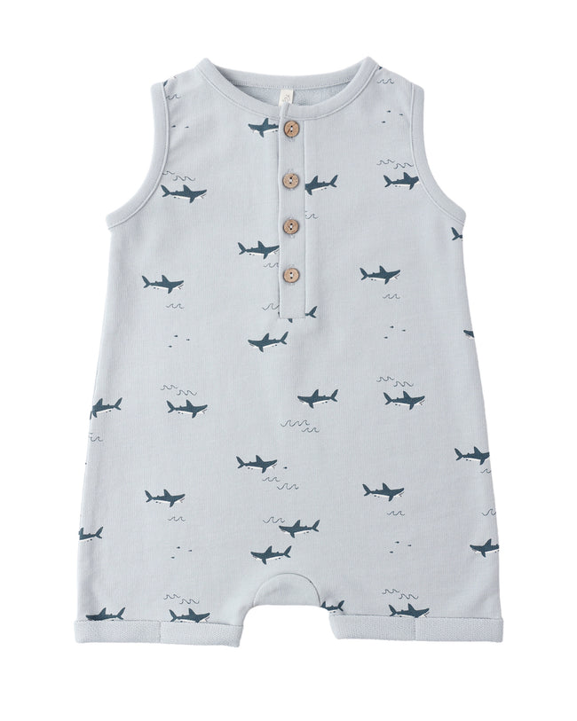 Davis Romper- Sharks