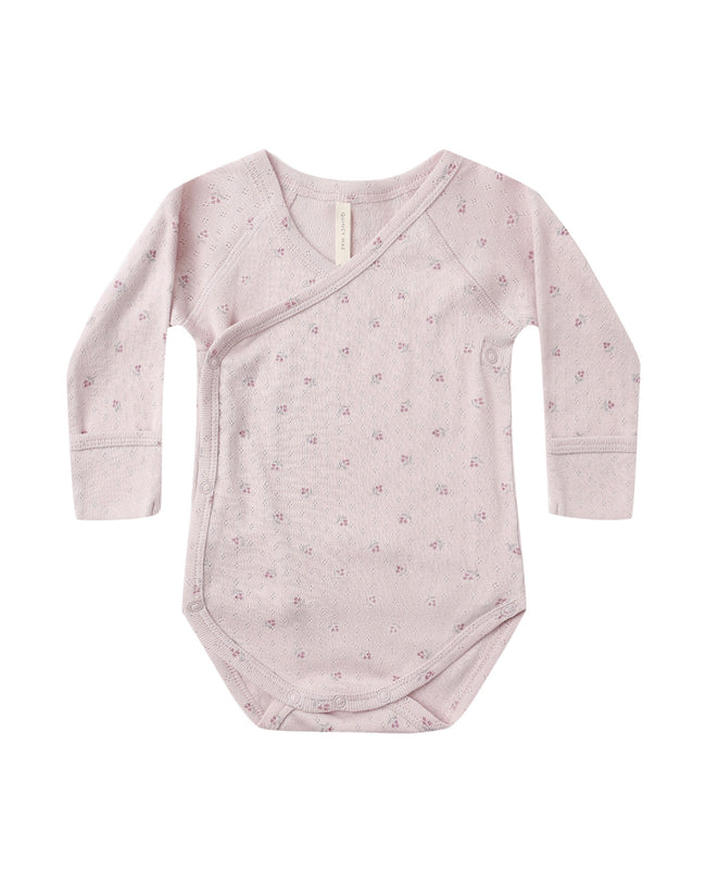 Side Snap Body Suit - Lilac Ditsy