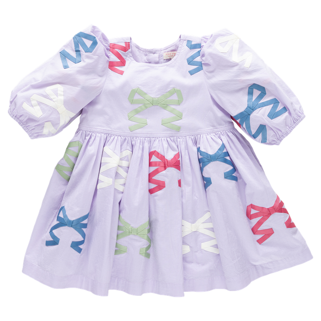 Girls Brooke Dress- Lavender Bow