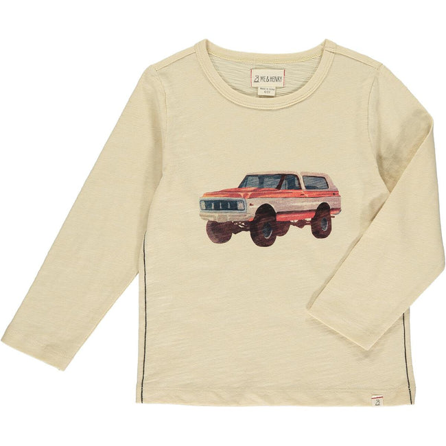 Cherokee Raglan Printed Tee - Beige Bronco