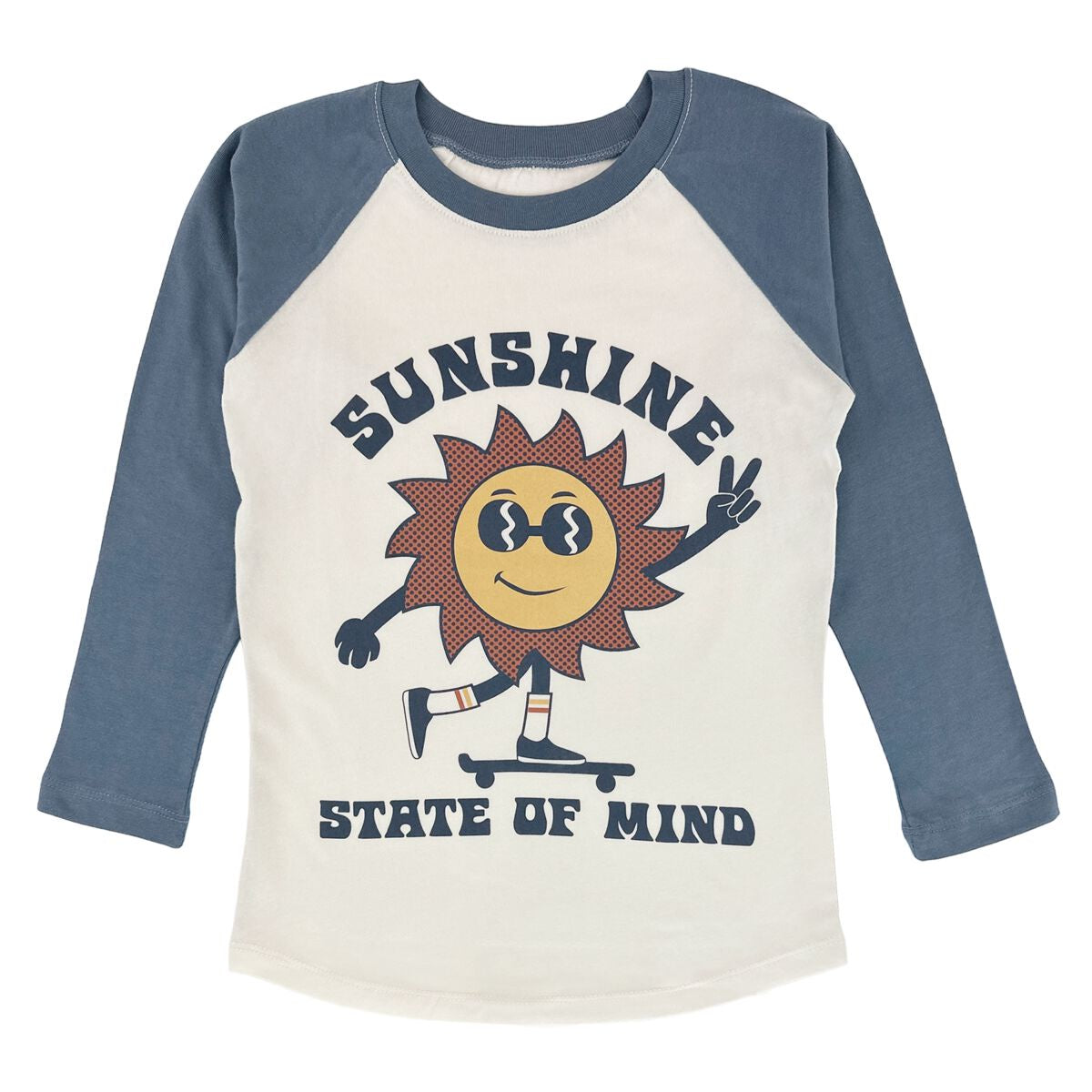 Sunshine Raglan Tee - Natural/Navy