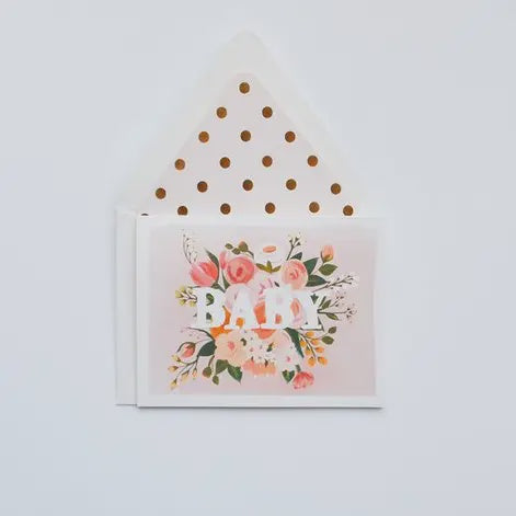 Baby with Flowers Greeting Card