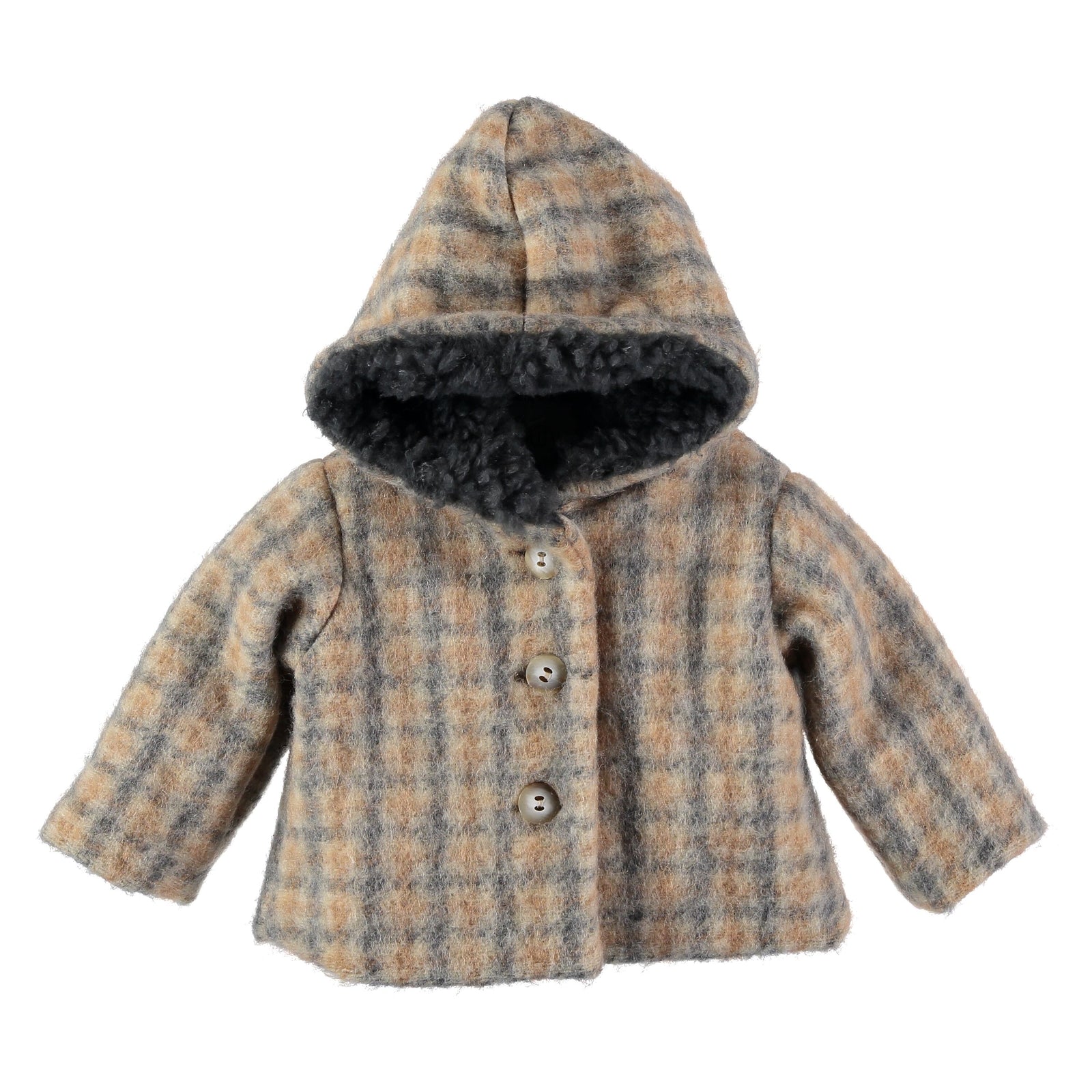 Jeremy Baby Wool Jacket - Taupe Check