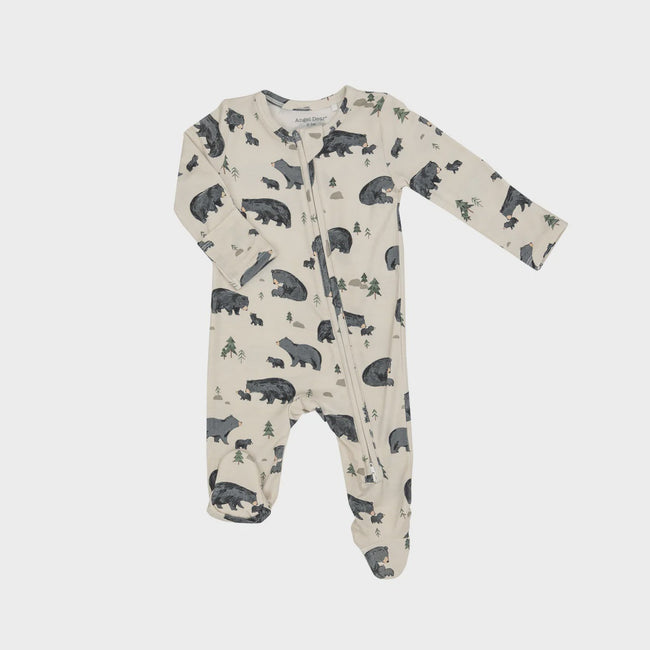2-Way Zipper Footie - Black Bear