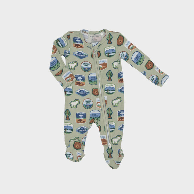 2-Way Zipper Footie - National Parks Patches