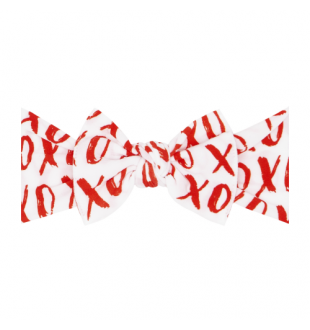 Printed Knot Headband - Red Xoxo