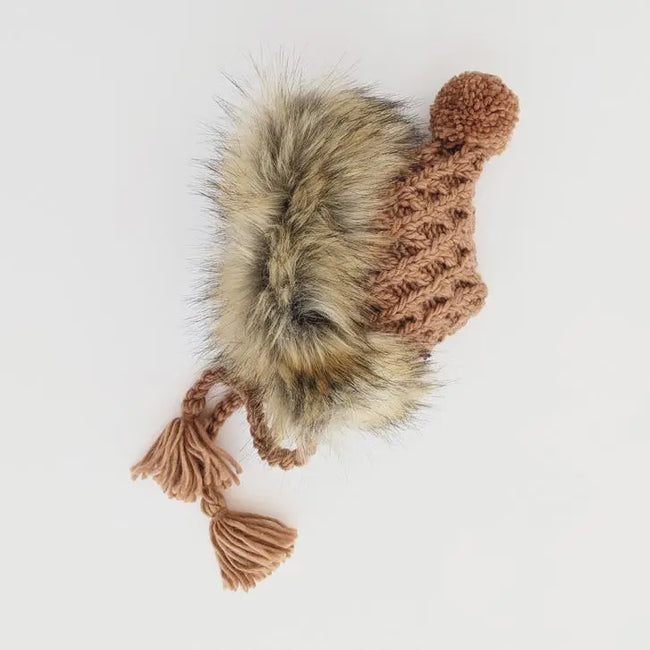 Fur Bonnet in Pecan
