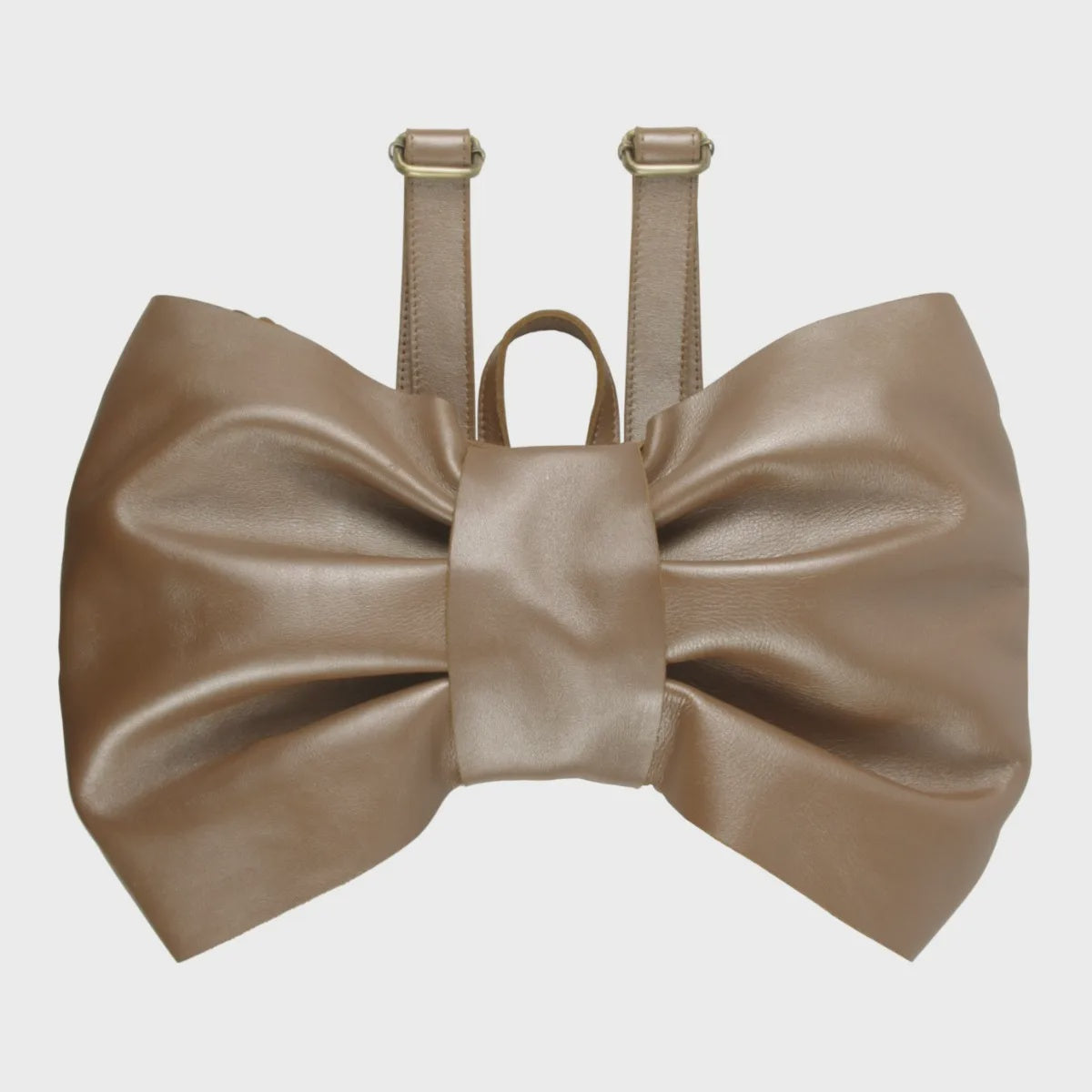Iono Schoolbag - Bow - Clay Metallic Leather