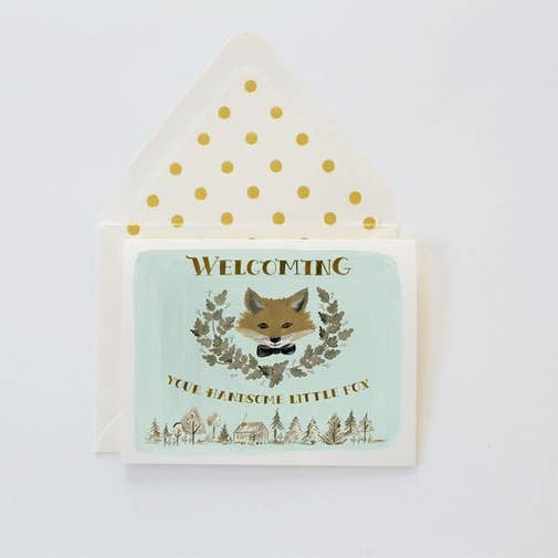 Welcome Handsome Fox Greeting Card
