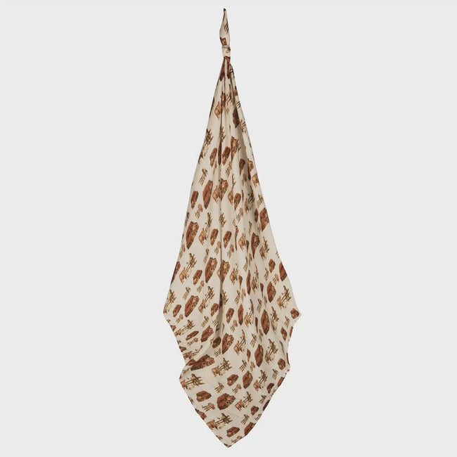 Organic Cotton Muslin Swaddle Blanket - Homestead