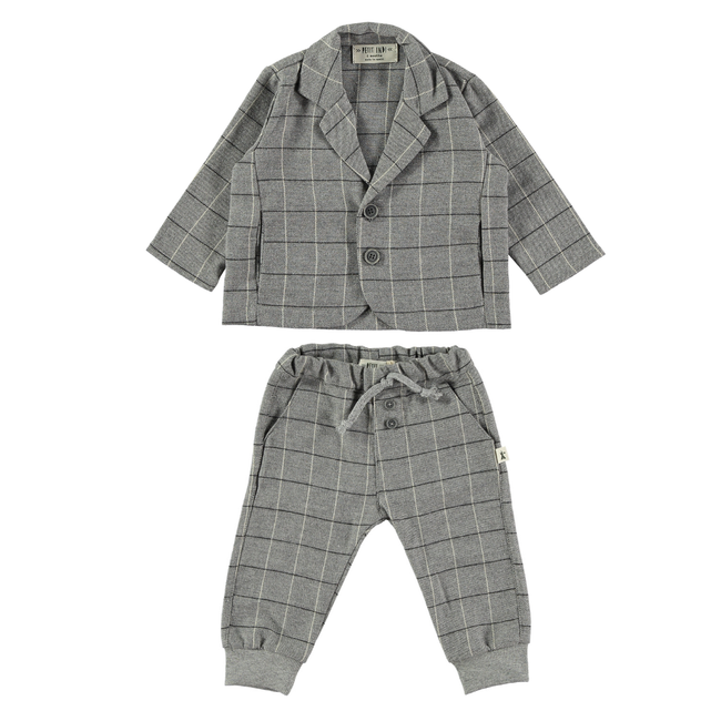Plaid Jacket & Jogger Set