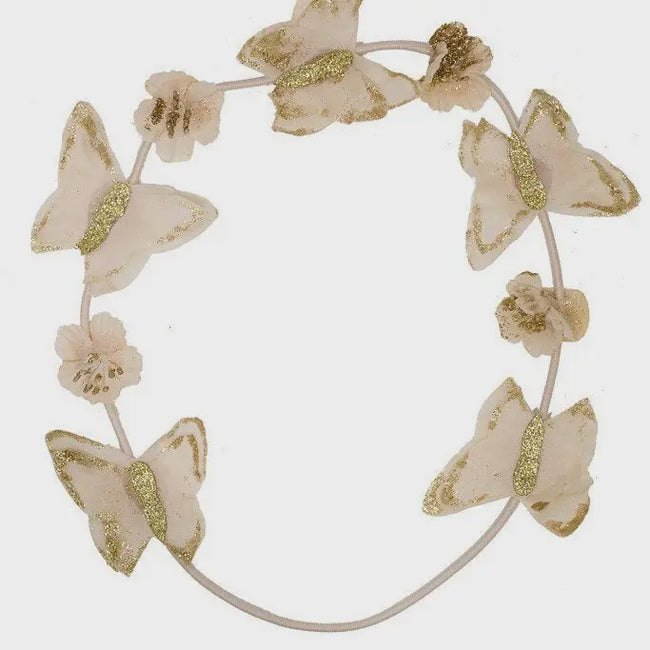 Butterfly Wreath - Blush/Gold