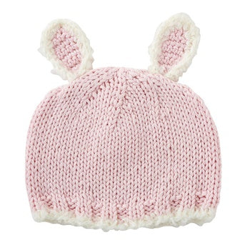Pink Bunny Knit Hat
