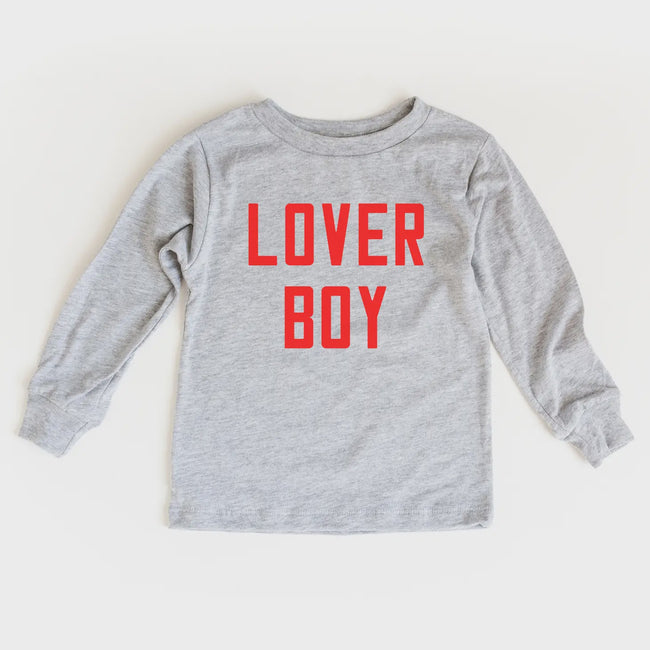 Lover Boy Long Sleeve Tee - Light Grey