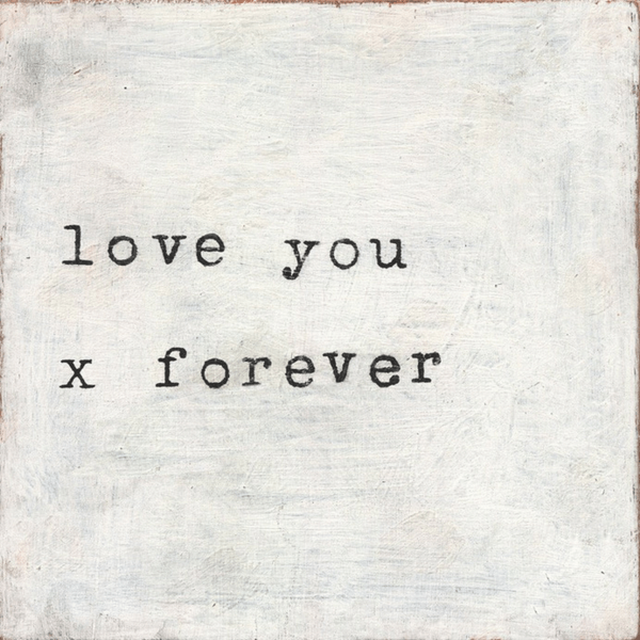 Love You X Forever Wood Art - 12" x 12"