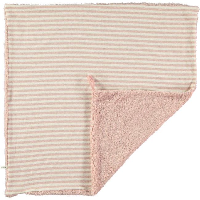 Stripe Sherpa Blanket - Pink