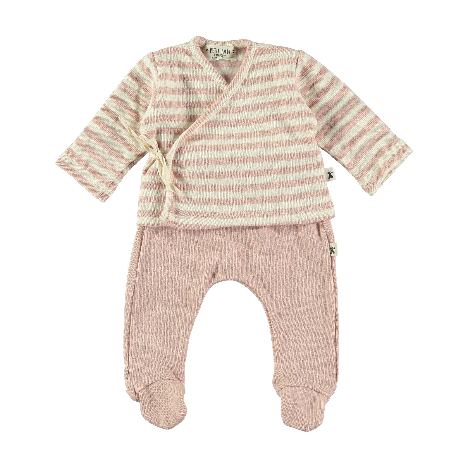 Striped Layette Set - Pink