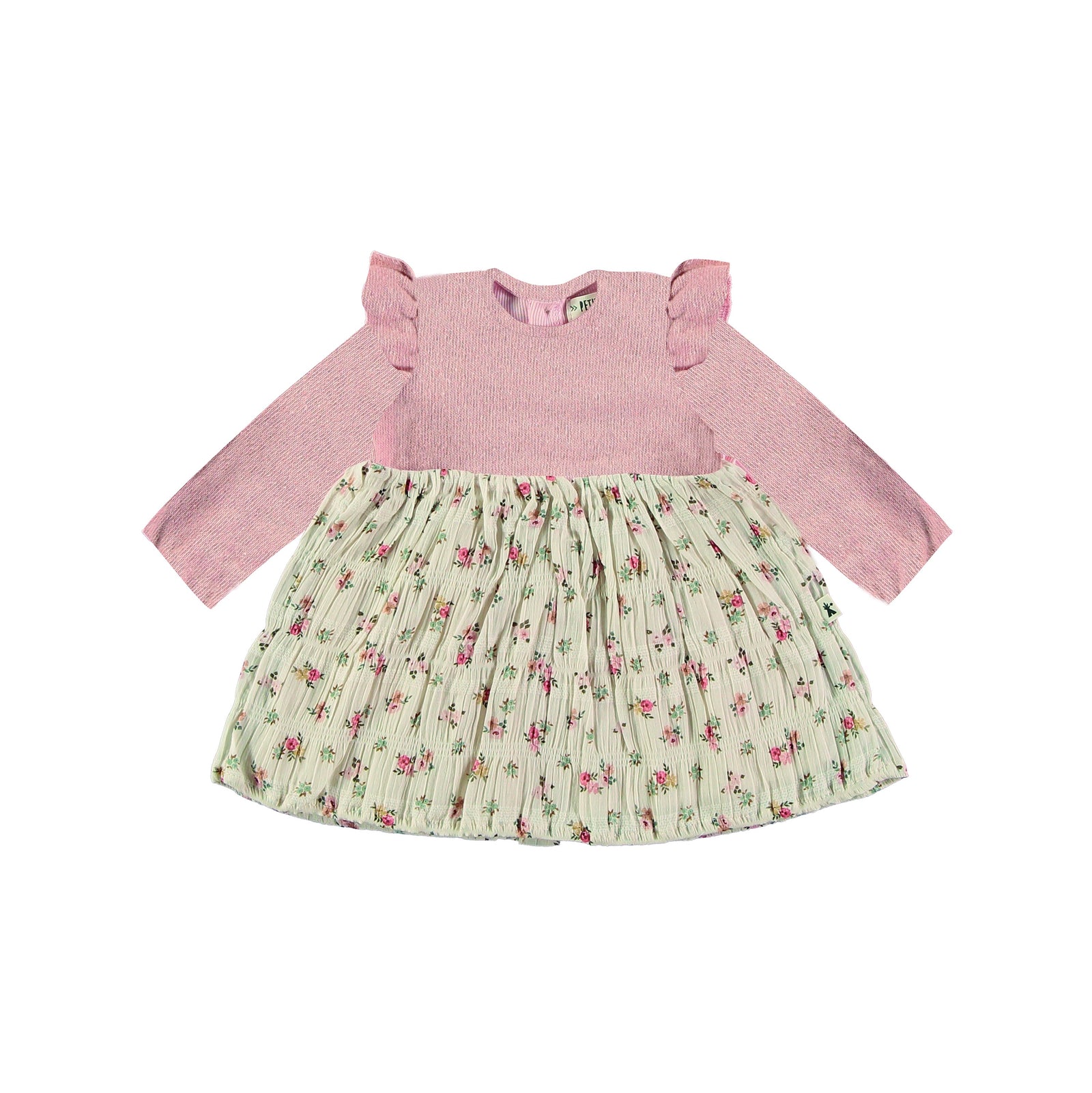 Cream Floral Block Dress