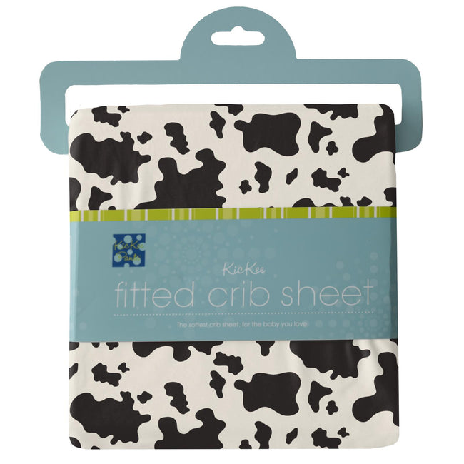 Printed Crib Sheet - Cow Print