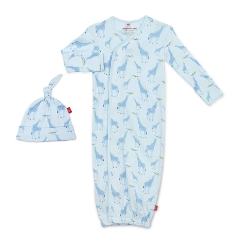 Blue Doeskin Modal Magnetic Footie