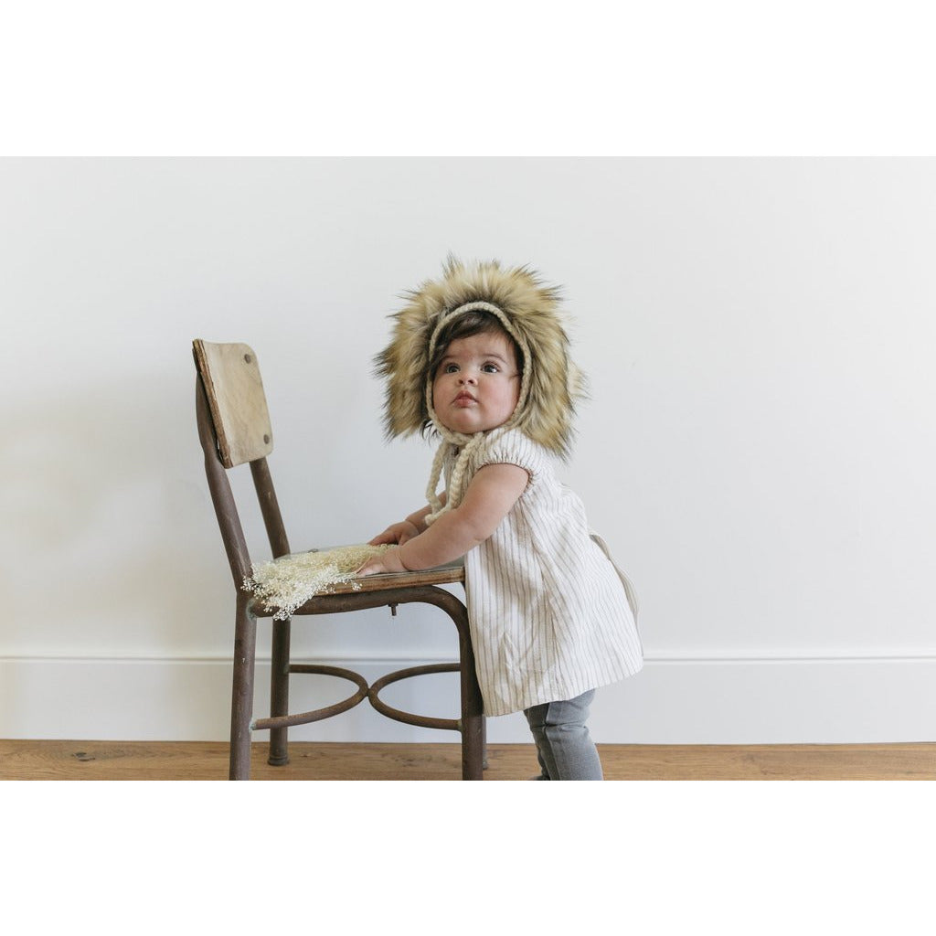 Lennon Lion Bonnet - Cream