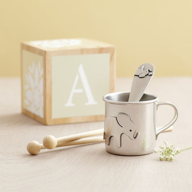Elephant Baby Cup - Pewter