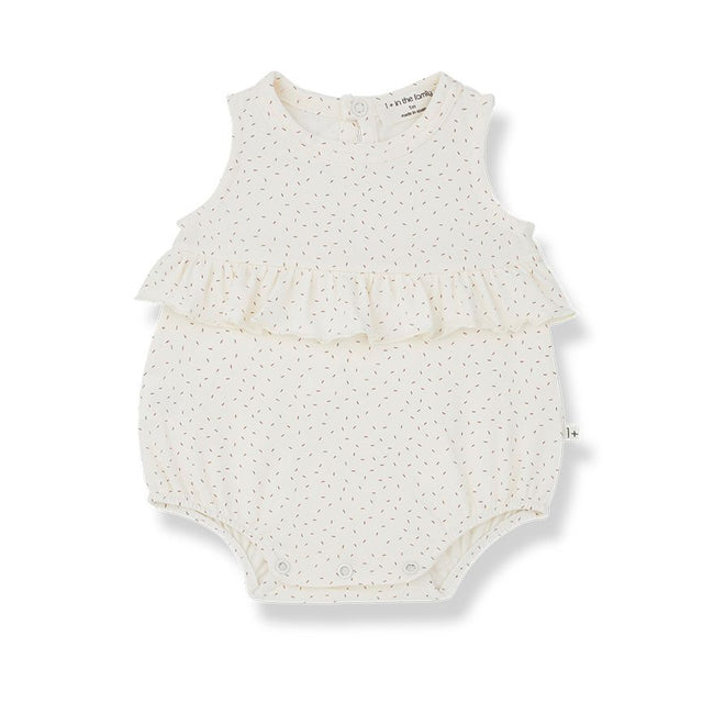 Vinyet Ruffle Bubble Romper - Ecru