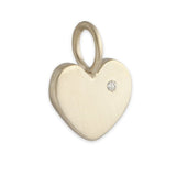 Small Flat Heart Charm