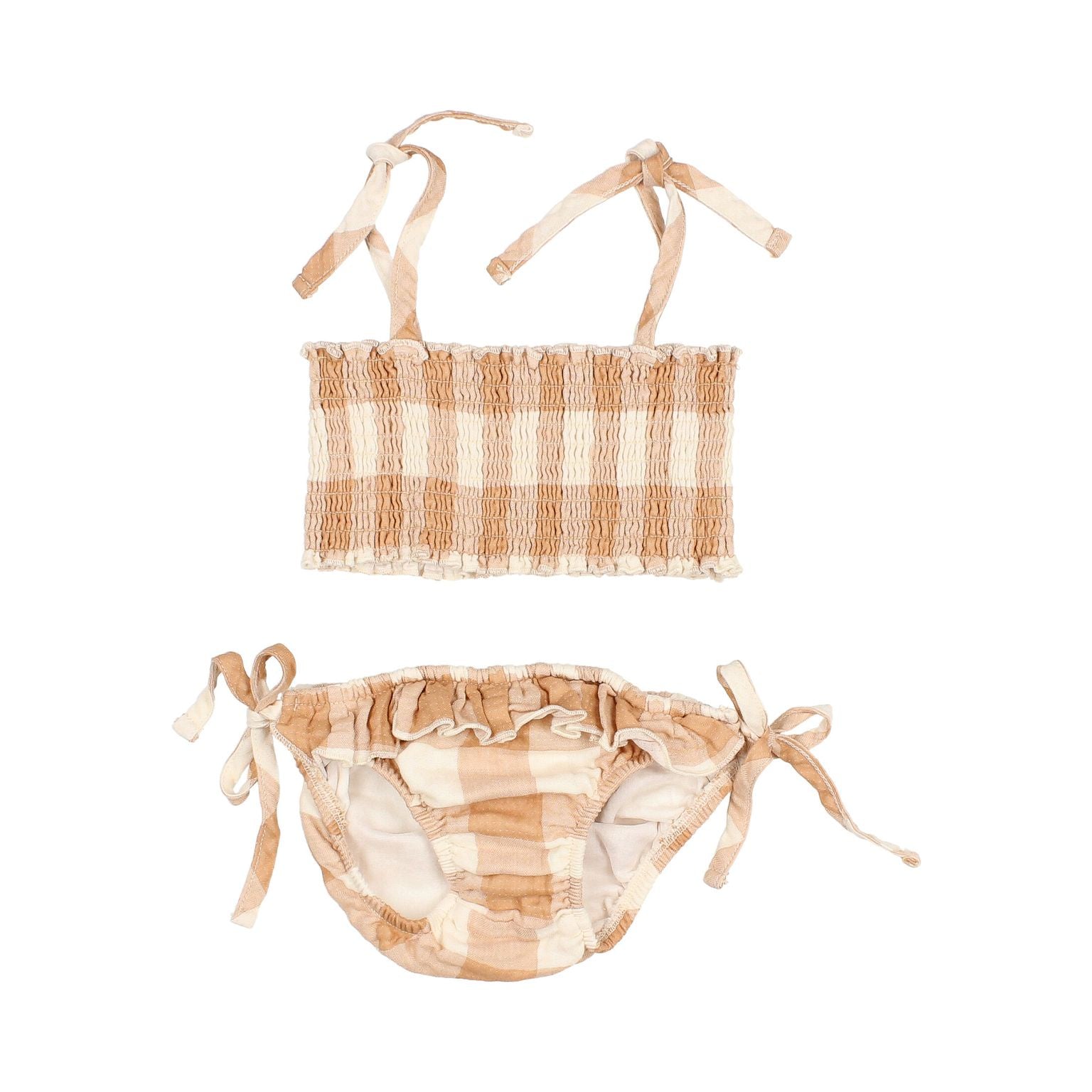 Gingham Bikini - Caramel