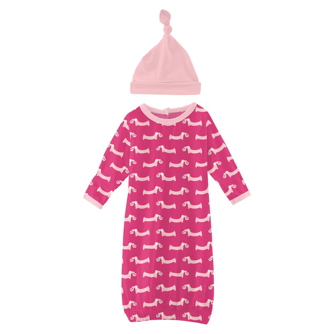 Converter Gown & Knot Hat Set - Calypso Pretzel Pup