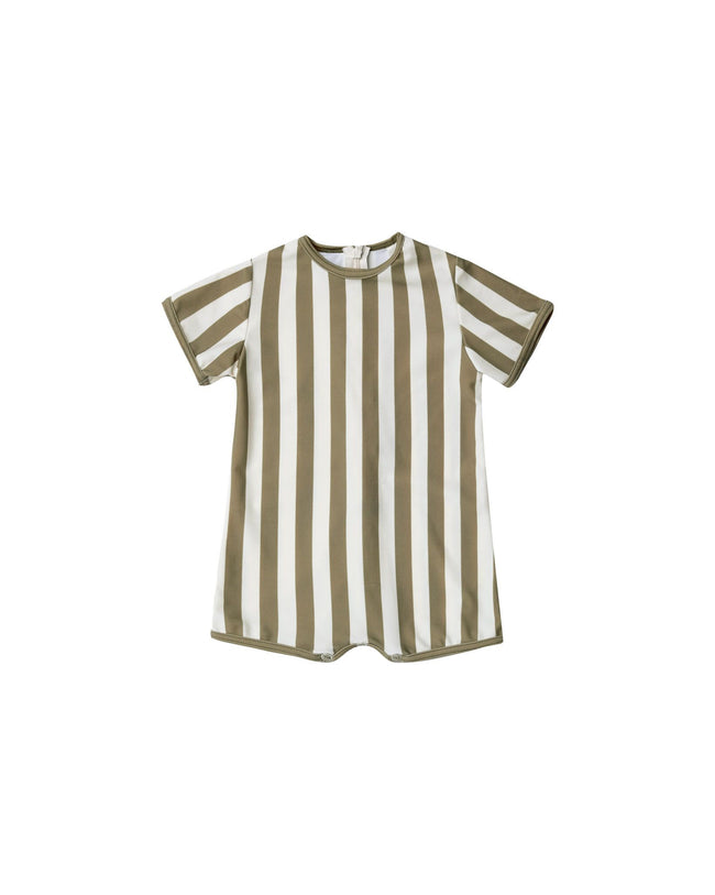 Shorty One-Piece - Olive Stripe