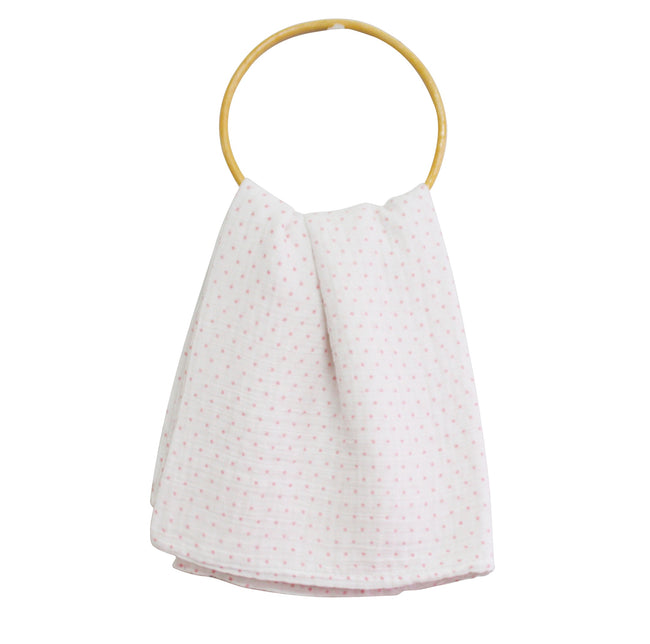 Muslin Cotton Swaddle - Pink Spot