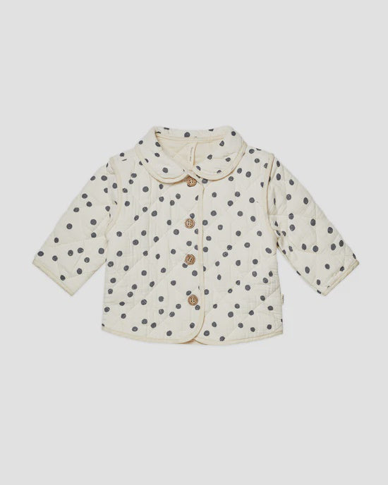 Quilted Jacket - Navy Dot