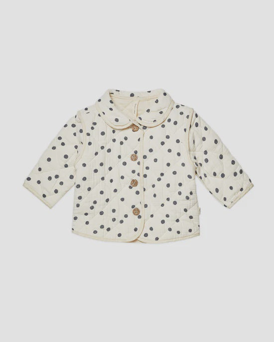 Quilted Jacket - Navy Dot