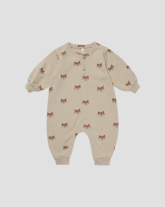 Relaxed Fleece Jumpsuit - Foxes
