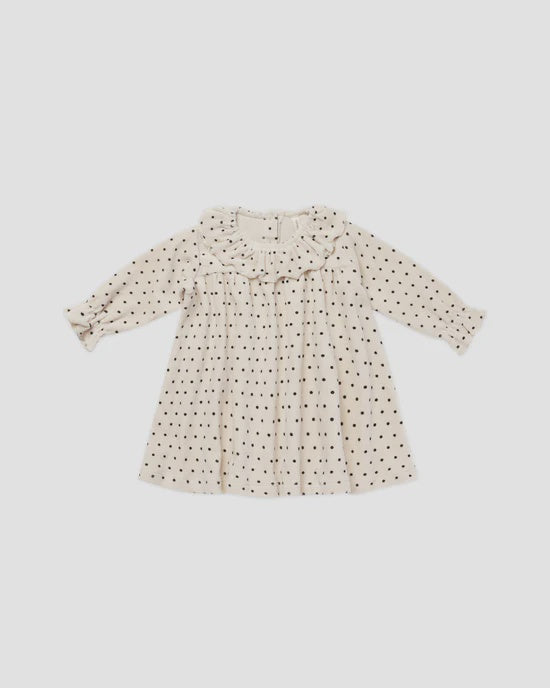 Velour Baby Dress - Polka Dot