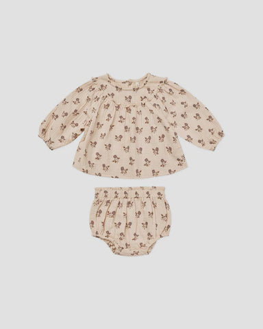 Velour Baby Dress - Polka Dot