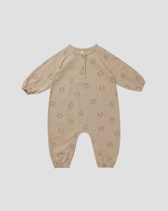 Henley Bubble Jumpsuit - Baseball