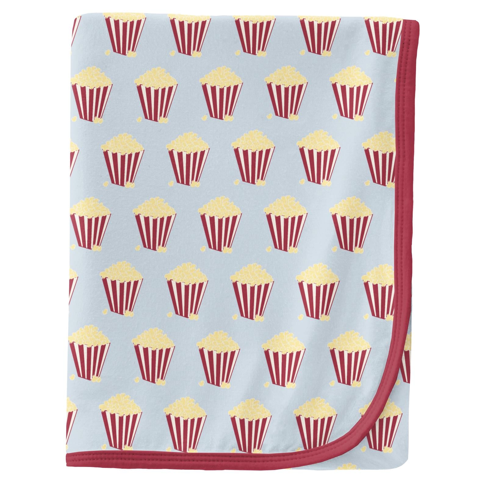Print Swaddling Blanket - Illusion Blue Popcorn