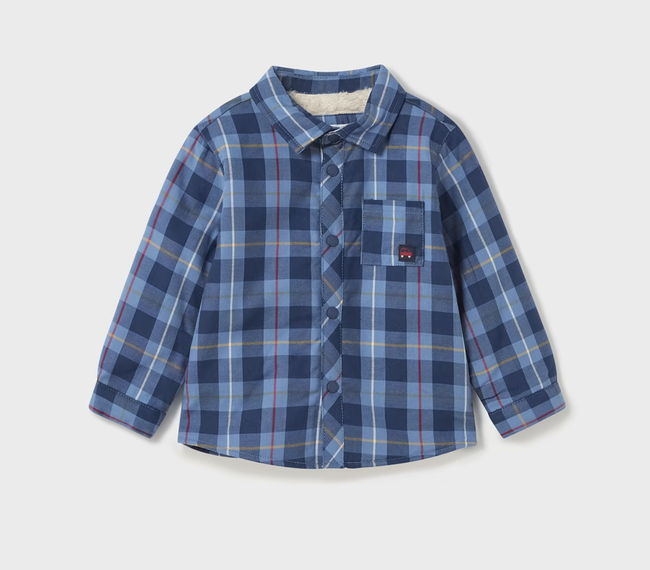 Lined Overshirt - Blue Plaid